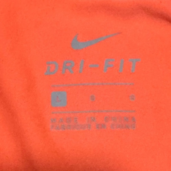Nike Court Dri-FIT Quarter Zip Pullover Coral Orange Sz L tennis pickleball neon - Picture 4 of 7